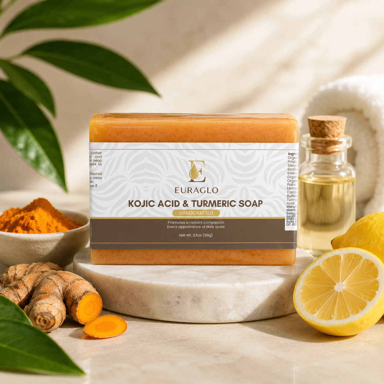 Euraglo Kojic Acid & Turmeric Soap